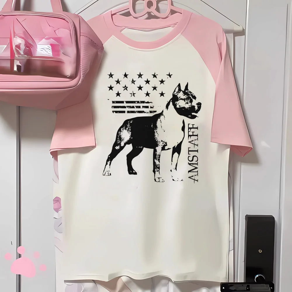 Amstaff top damski nowoczesny styl mieszanka tshirt damski odzież harajuku