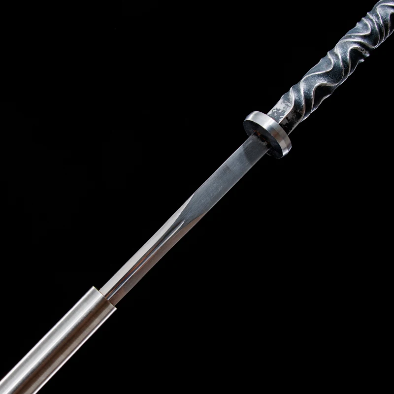 Chinese Fenghou Rapier Tang Sword Manganese Steel Blade Full Metal Scabbard Martial Art Training Staff Swords Katana Home Decor