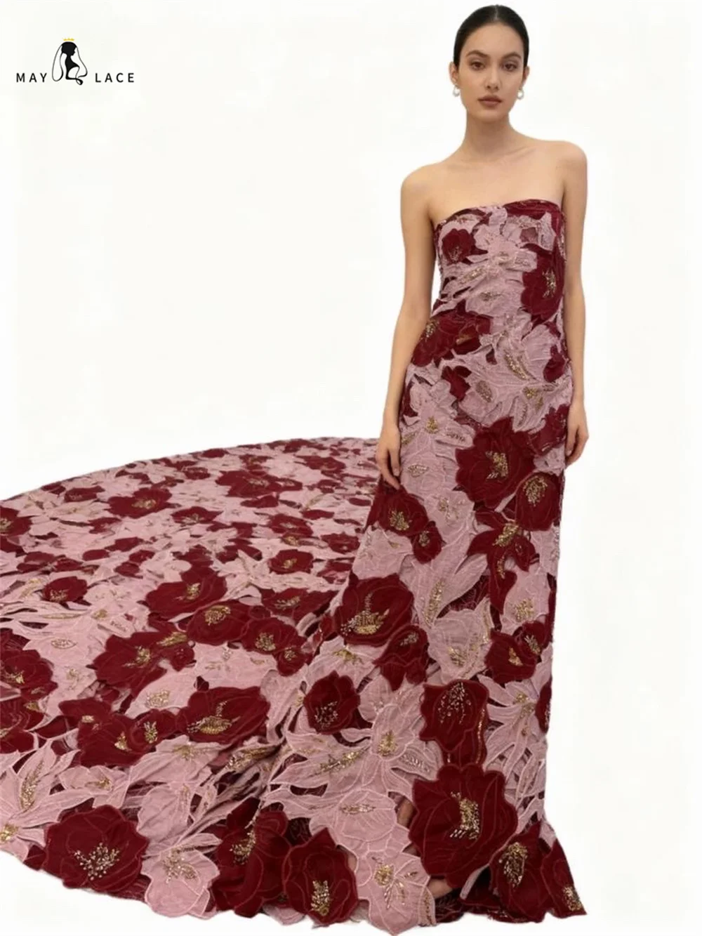 

African Milk Silk Fabric With Groom Lace 2025 High Quality Milk Silk Nigerian French Mesh Lace Fabric For Wedding Dress Women