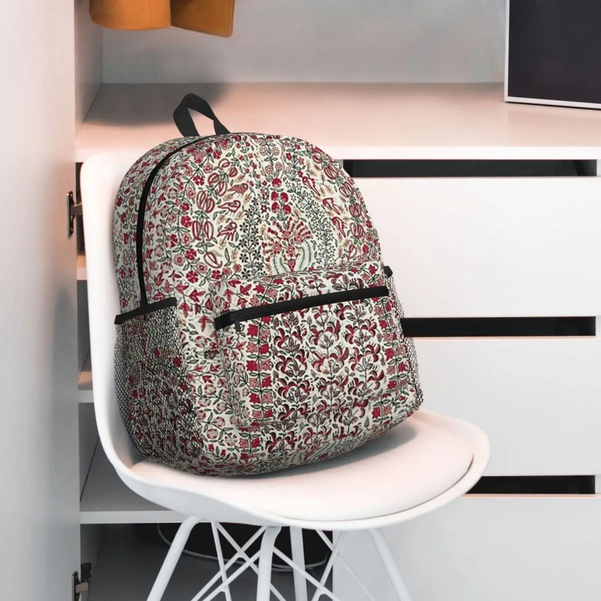 Garden Suzani East Uzbekistan Embroidery Print Backpack Student BookBag Children School Bag Computer Shoulder Bags for Men Women