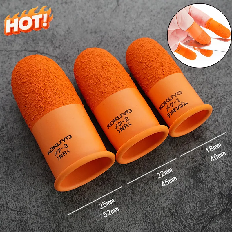 3PCS Non-slip Finger Cover Multi-purpose Counting Sewing Handmade Fingertips Protector Gloves Orange Finger Cots Safety Supplies