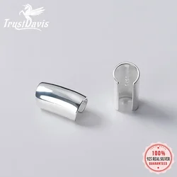 TrustDavis Real 925 Sterling Silver Smooth Surface Ear Cuff Clip on Earrings For Women Wedding Party Fine S925 Jewelry DA1794