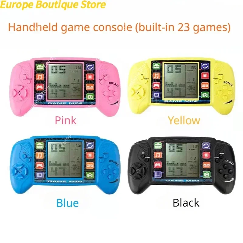 

Portable Handheld Game Console BRICK GAME Handheld Players Nostalgic Educational Toys Pocket 4 Colors Classic Childhood Gift