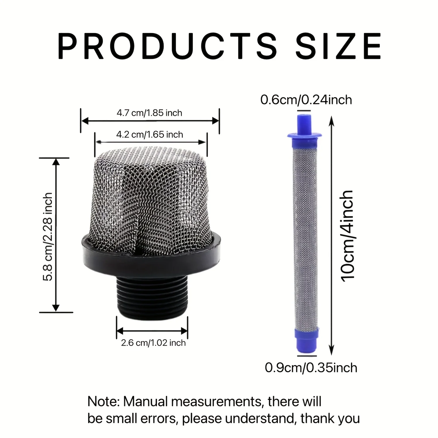 288716 Inlet Suction Strainer and 288749 Airless Spray Gun Filter Combination Fit for Airless Paint Spray Gun