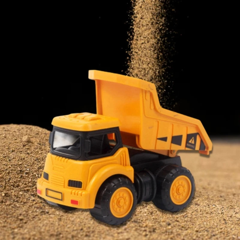 4 pçs sandplay caminhão brinquedo para crianças construção segura puxar para trás veículo educacional carro brinquedo para fina