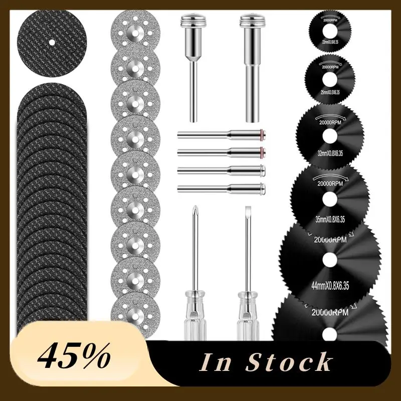 

A60Z Top Cutting Wheel Set Compatible With Plastic 44Pcs For Rotary Tool, HSS Circular Saw Blades Resin Cutting Discs