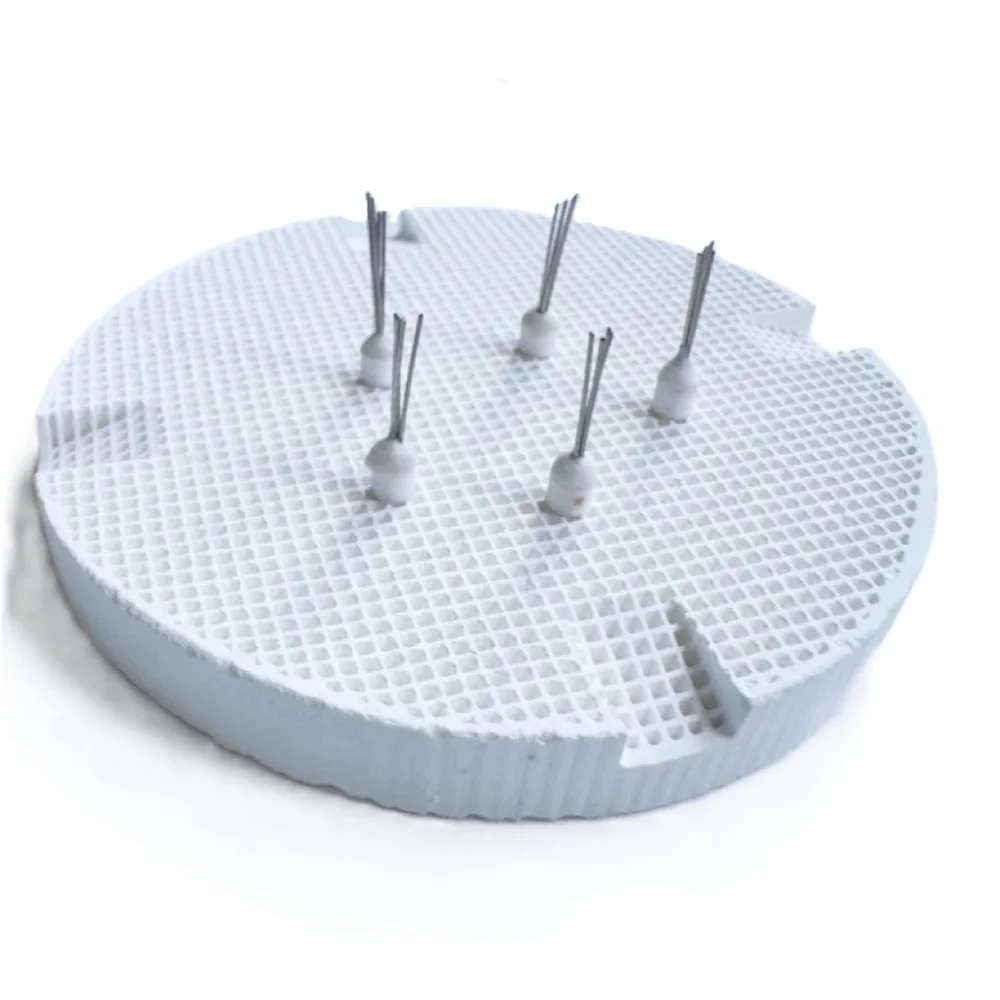 

1pc Dental Lab Honeycomb Round Firing Trays+5pcs Amann Girrbach Steel Pins Dental Lab Tools Dental Technician Supplies