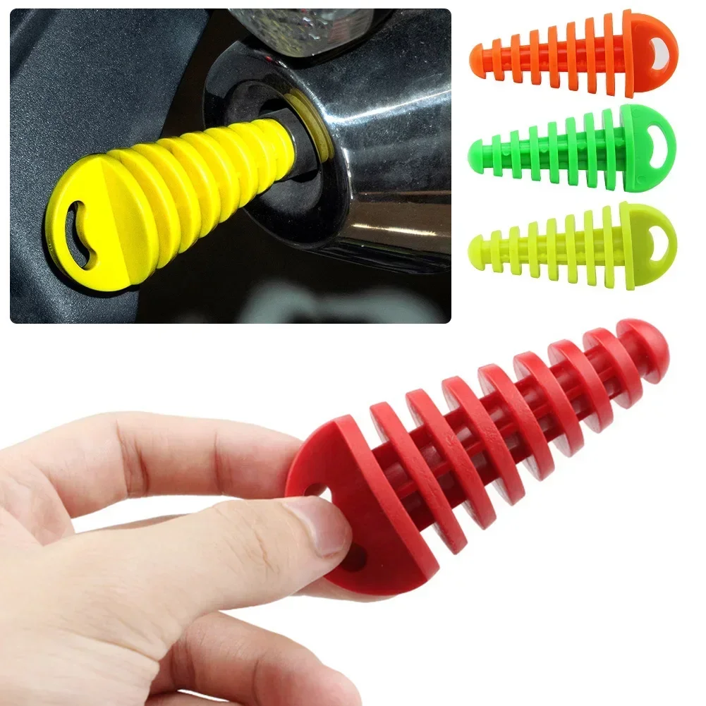 Exhaust Pipe Plug Motorcycle Motocross Tailpipe PVC Air Bleeder Plug Wash Plug Pipe Protector for Honda KTM Yamaha Kawasaki