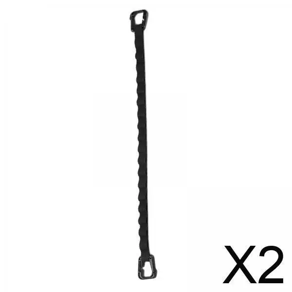 

2xCampsite Storage Strap Tent Lanyard Hanging Rope for Camping Black 18 Loops