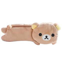 Rilakkuma Korilakkuma плюшевый карандаш с отделением для карт аниме Kawaii милые тонкие школьные пеналы для девочек и детей