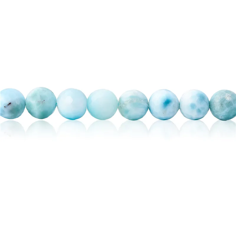 

Natural Stone Larimar Garnet Moonstone Green Agate Pink Opal Round Faceted Beads 8MM For Jewelry Making Diy Bracelet