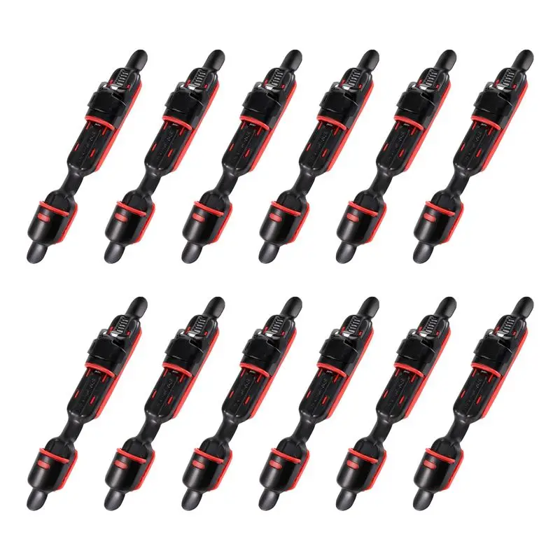 ABLB-12Pcs Reel Seat Deck Fishing Rod Clip Fitted Wheel Reel Rubber Cushion Tools Accessory Holder Fishing Tackle