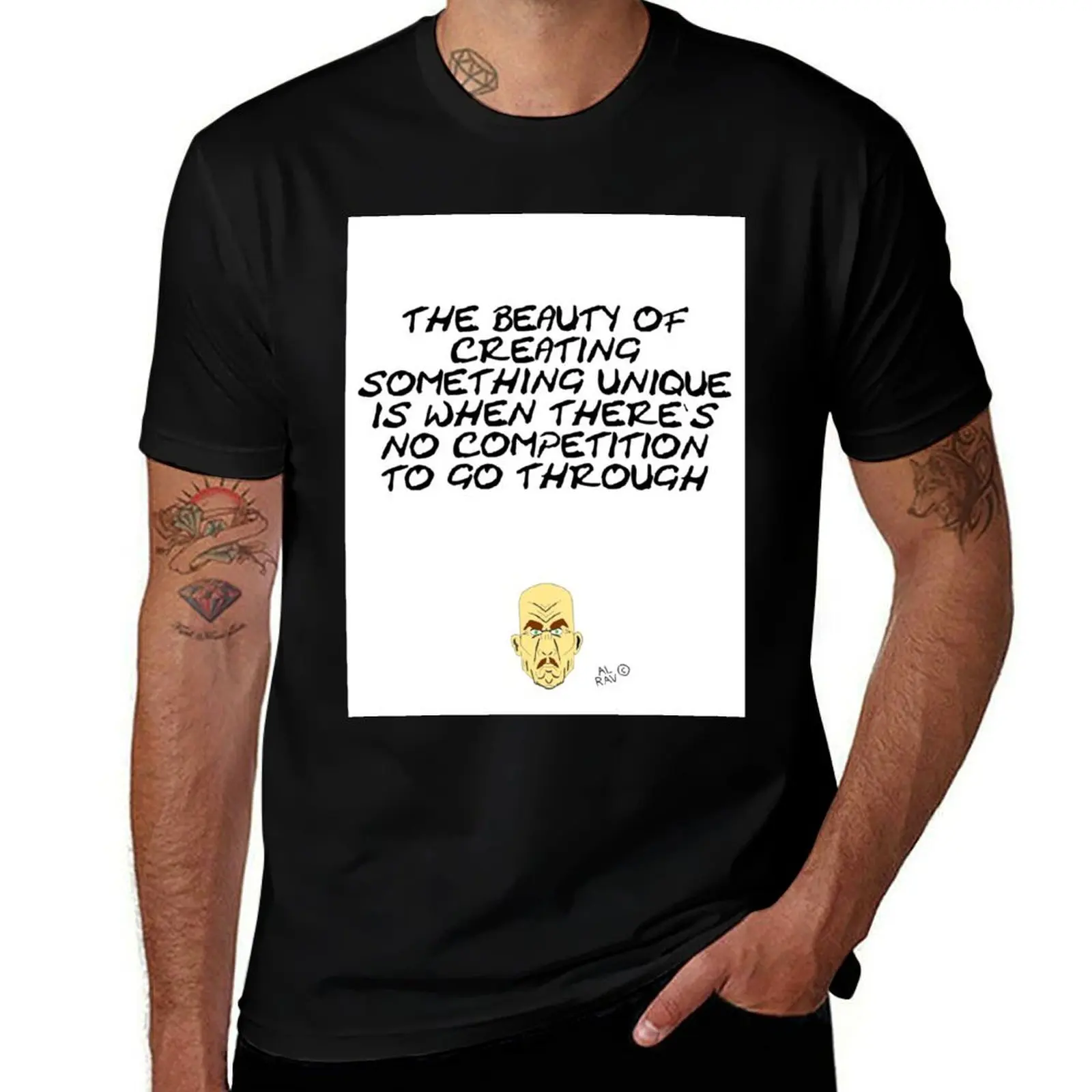 Mr. Frustrated Mustached: inspiring quote 48B (English) T-Shirt Halloween Theme T-Shirt