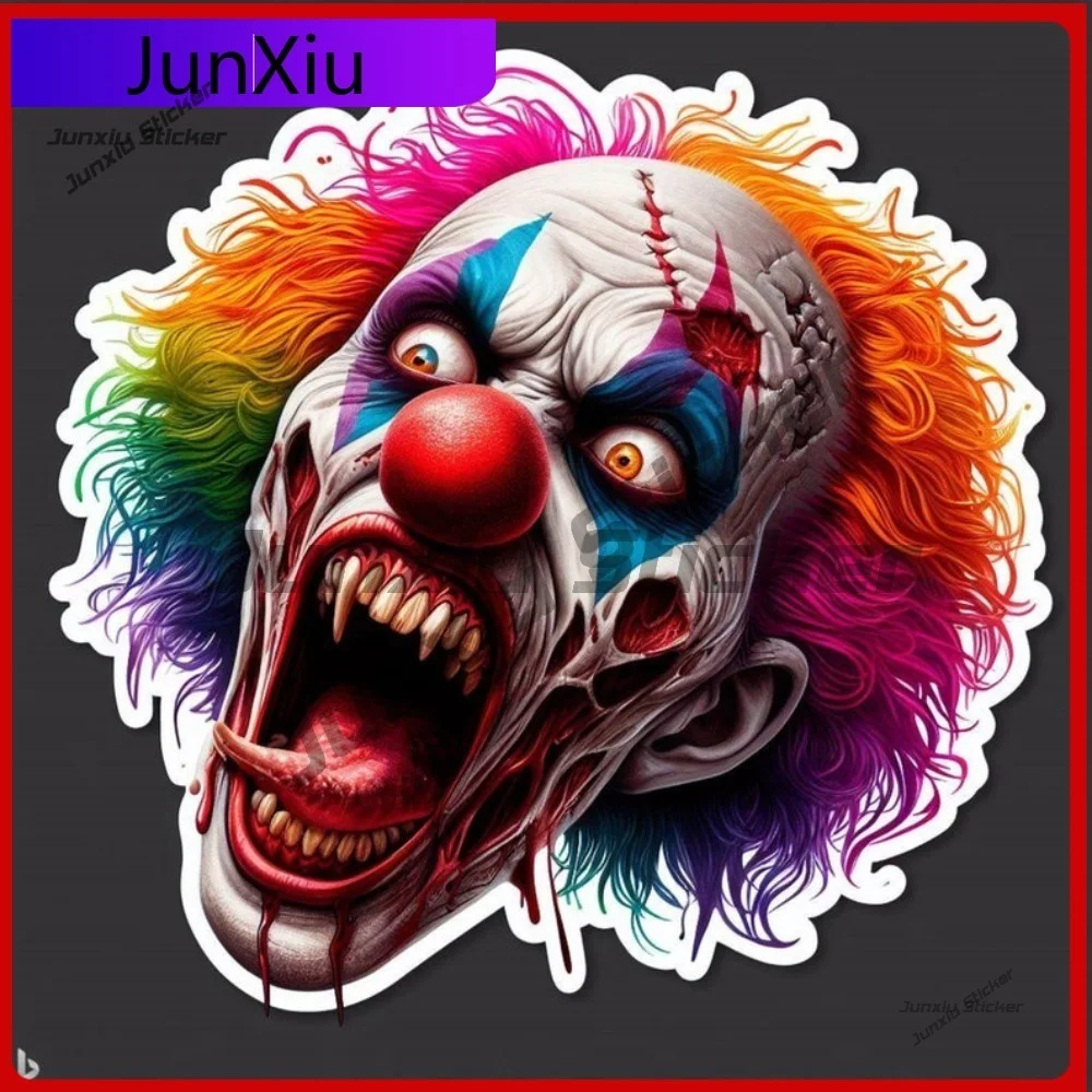 

Funny Zombie Clown Waterproof Vinyl Sticker UV resistant Decal Car Truck Window Bumper Undead Durable Decoration Scratch