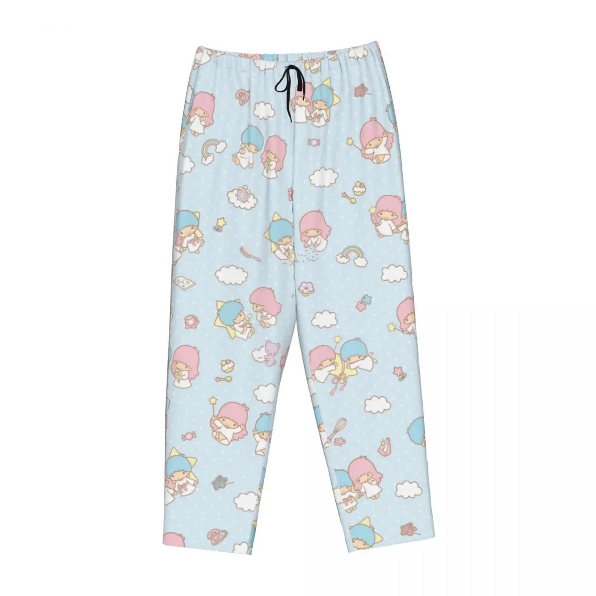 

Cute Little Twin Stars Pajamas Pants for Women Girls Sanrio Accessories Apparel Househould Trousers For Home