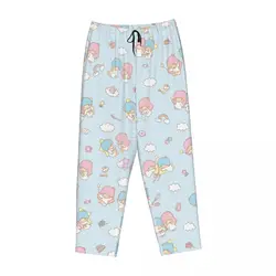 Cute Little Twin Stars Pajamas Pants for Women Girls Sanrio Accessories Apparel Househould Trousers For Home