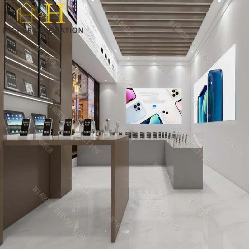 custom.Electronic Displays Showroom Showcase Mobile Phone Shop Interior Design Ideas Computer Repair Store  Display Furniture