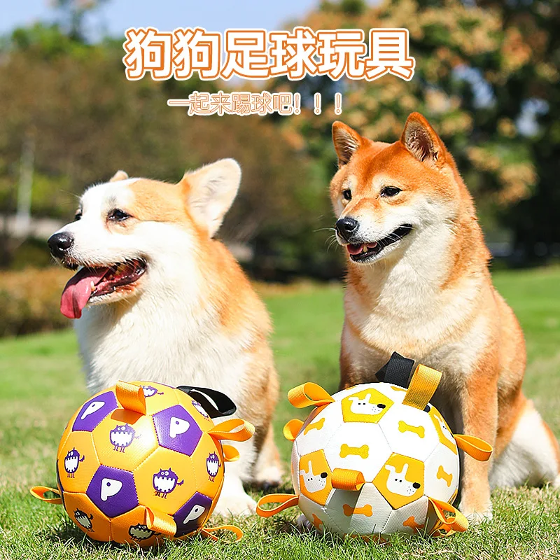 

Outdoor Pet Interactive Training Toy: Inflatable Squeaky Dog Soccer Ball