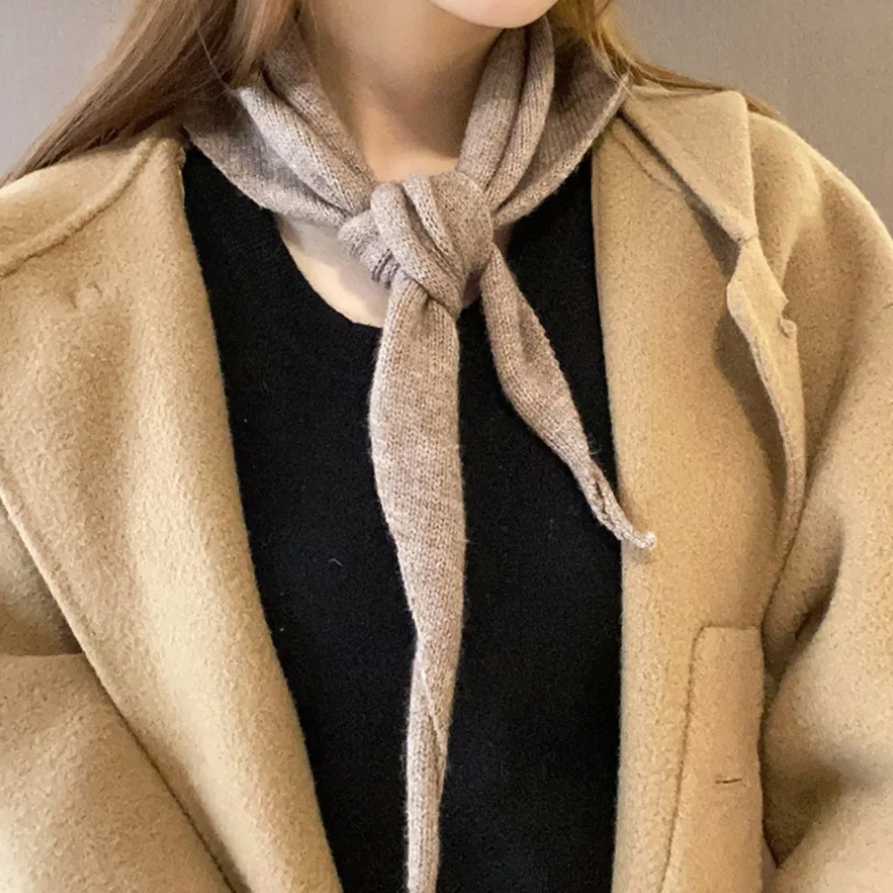 Luxo estilo coreano de malha triângulo cachecol macio engrossar inverno cachecóis de caxemira à prova de vento casual feminino xale de caxemira feminino