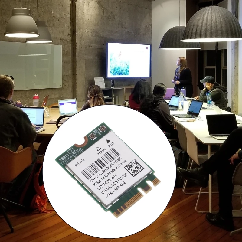 고속 무선 어댑터 WiFi 카드 킬러 1435 노트북 용 WiFi 네트워크 카드 NGFF 슬롯, 867Mbps 속도, 이중 주파수