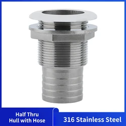 Alastin 316 Stainless Steel Thru Hull Fitting Outlet Drain Hose Pipe Boat Accessories Drain Plug Kit
