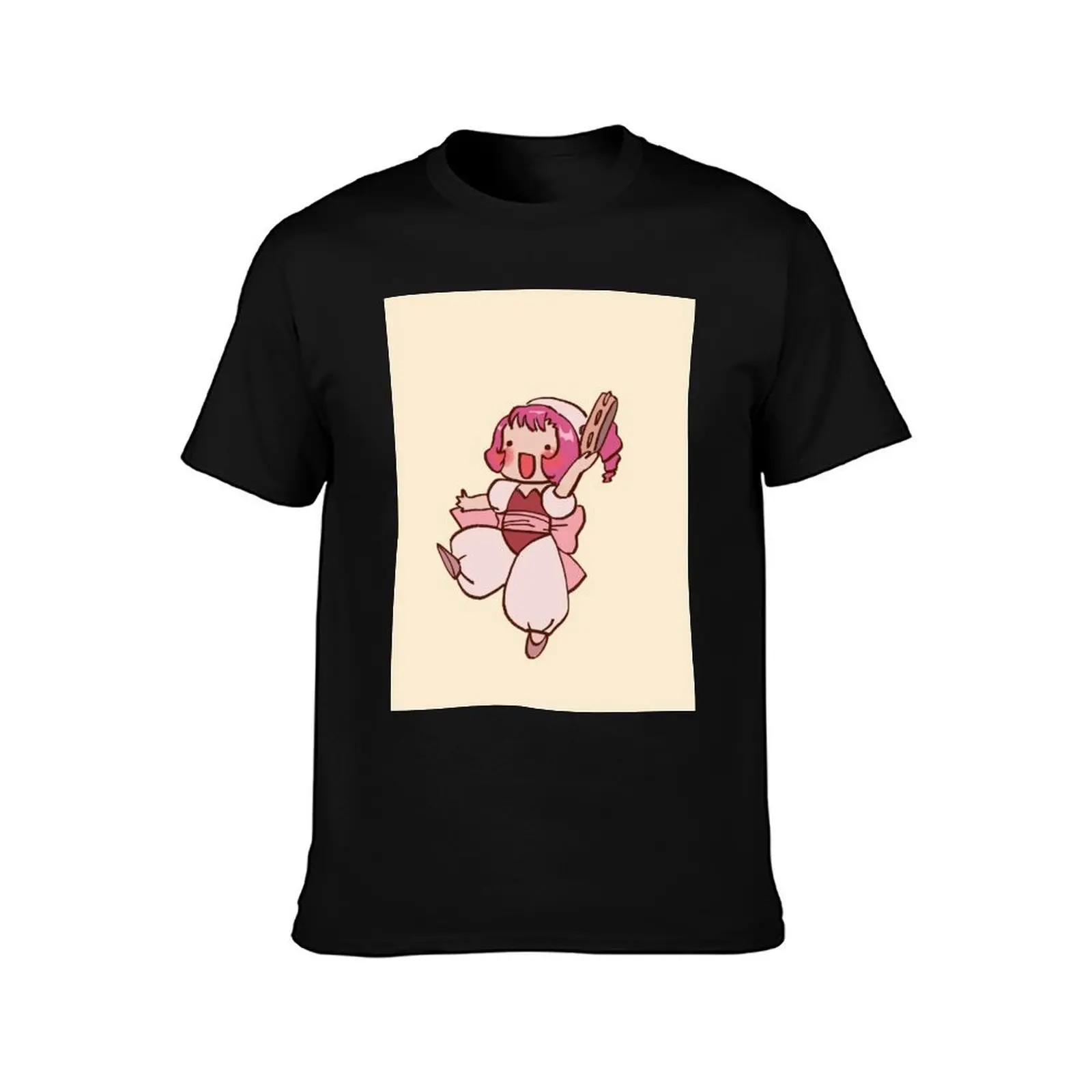 I draw sumomo persocom doing the wake up call dance / chobits T-Shirt Summer Casual Cotton Tee Oversized Streetwear Tops