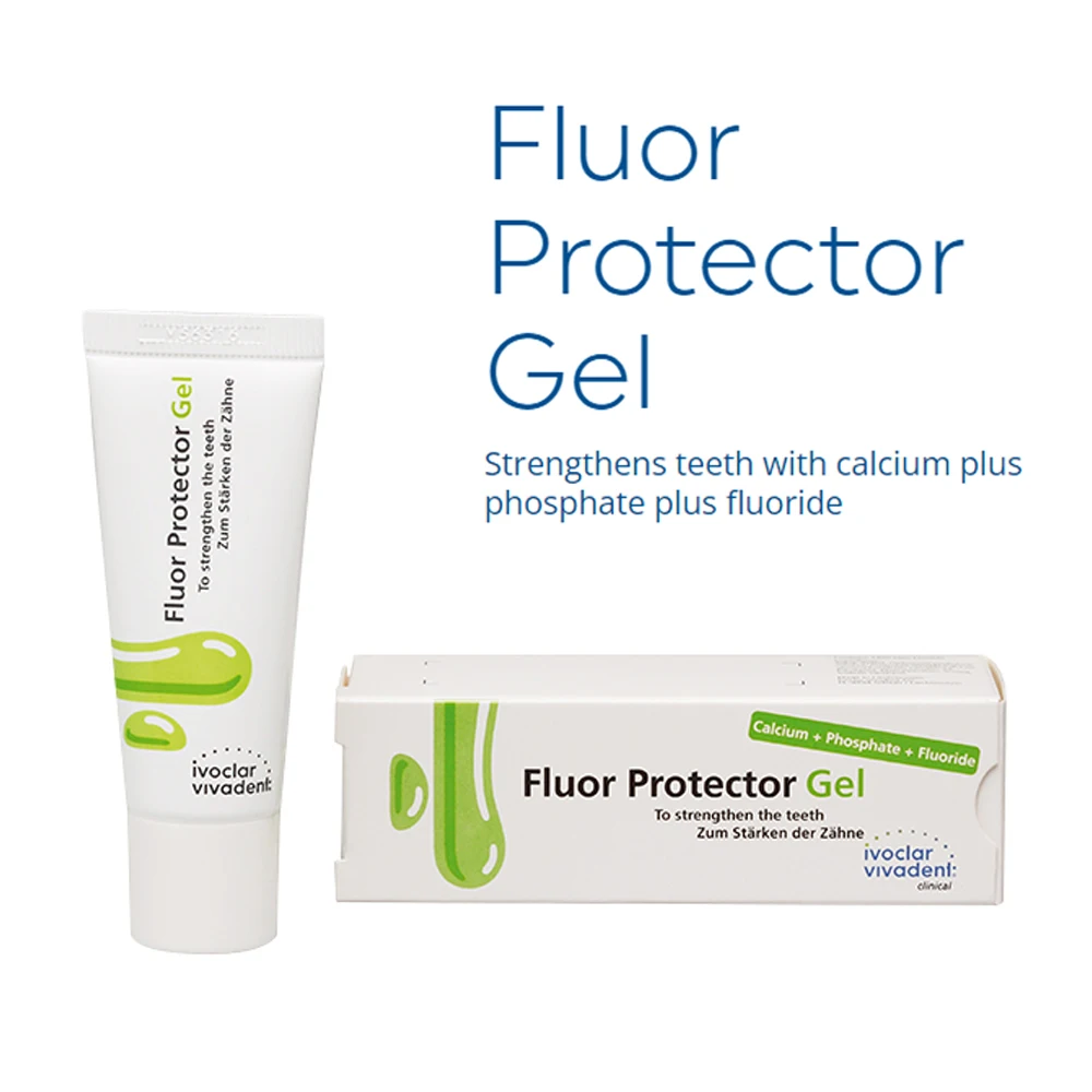 

Fluor Protector Dental Supplies Strengthen Teeth Calcium Fluoride Tooth Sensitive Gel Pain Treatment Relief Oral Care Ivoclar