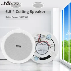 Coaxial Ceiling Speaker 6.5 Inch 10W PA System ABS Environment-friendly Plastic All Metal Mesh Home Audio System Music System