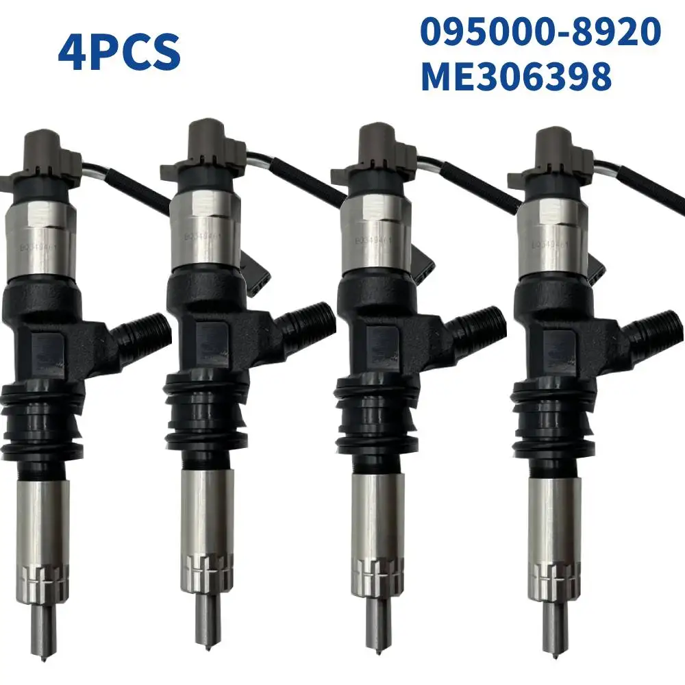 4PCS Diesel Fuel Injector ME306398 095000-8920 for Mitsubishi Fuso Excavator/Wheel Loader/Truck 6M60 Engine