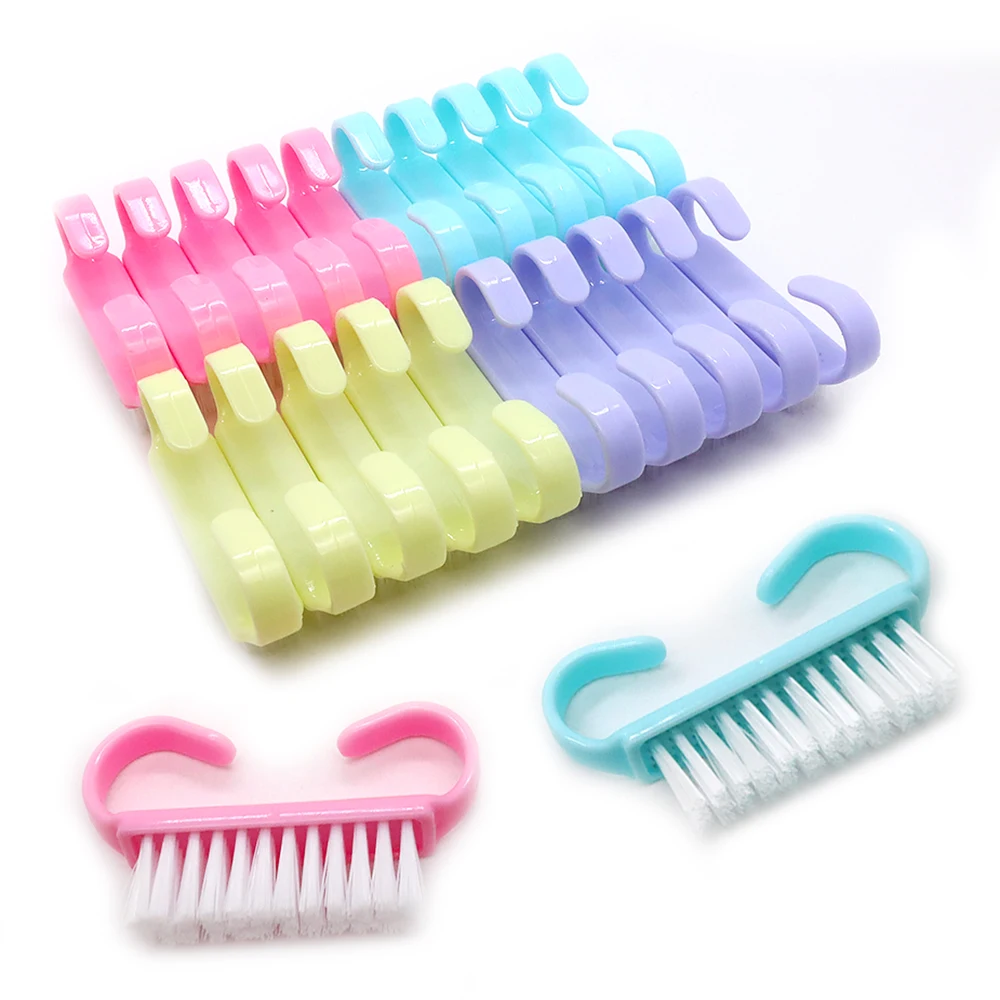 แปรงทำเล็บสีมาการอง 5 ชิ้น ขนแปรงนุ่ม สำหรับทำความสะอาดเล็บมือและเล็บเท้า ใช้ในร้านทำเล็บ ทำเล็บมือและเล็บเท้า ขนาดกะทัดรัด ใช้ได้ทุกวัน