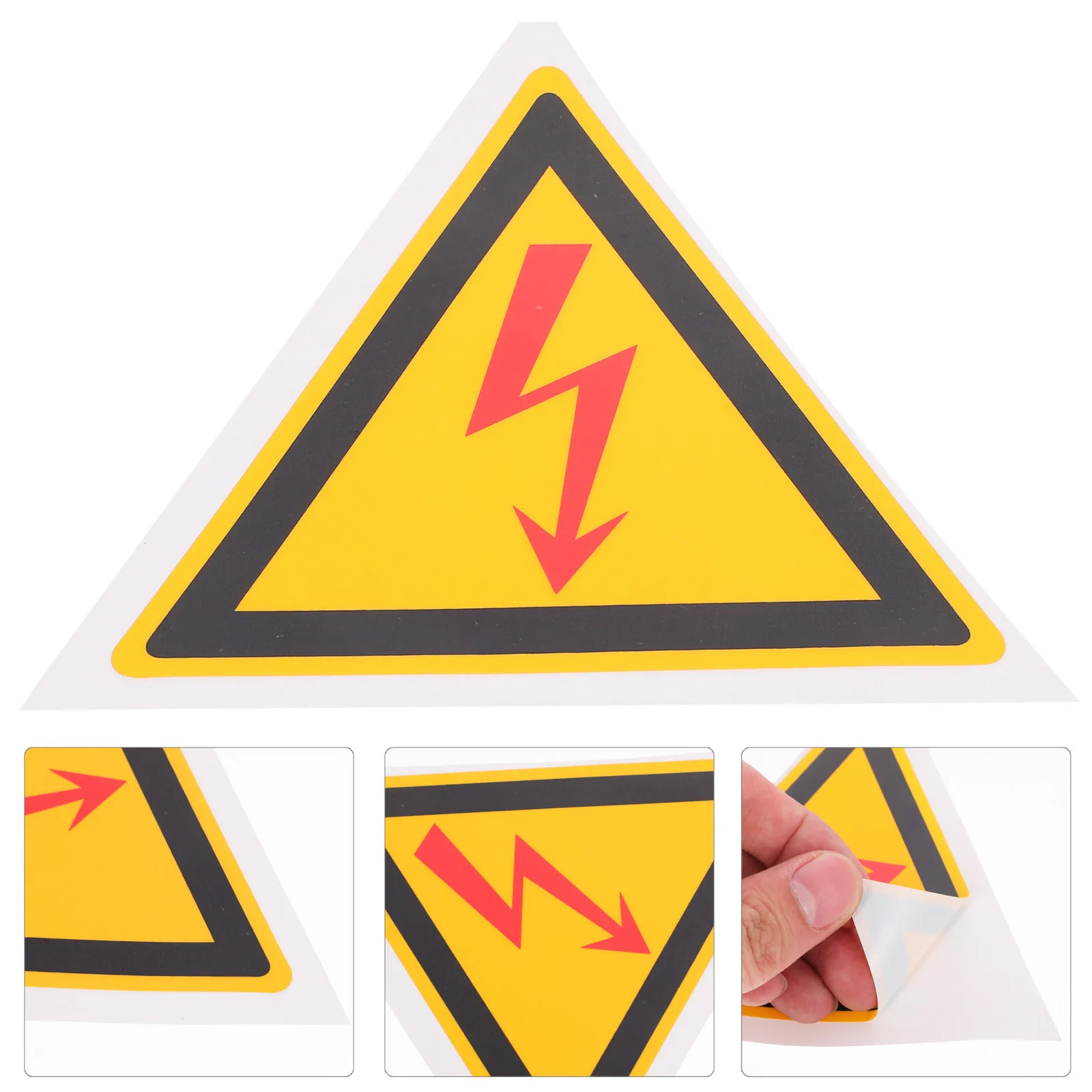 

Self Adhesive Warning Electrical Shocks Sign Catching Triangle Caution Sign for Equipment Machinery Instruments