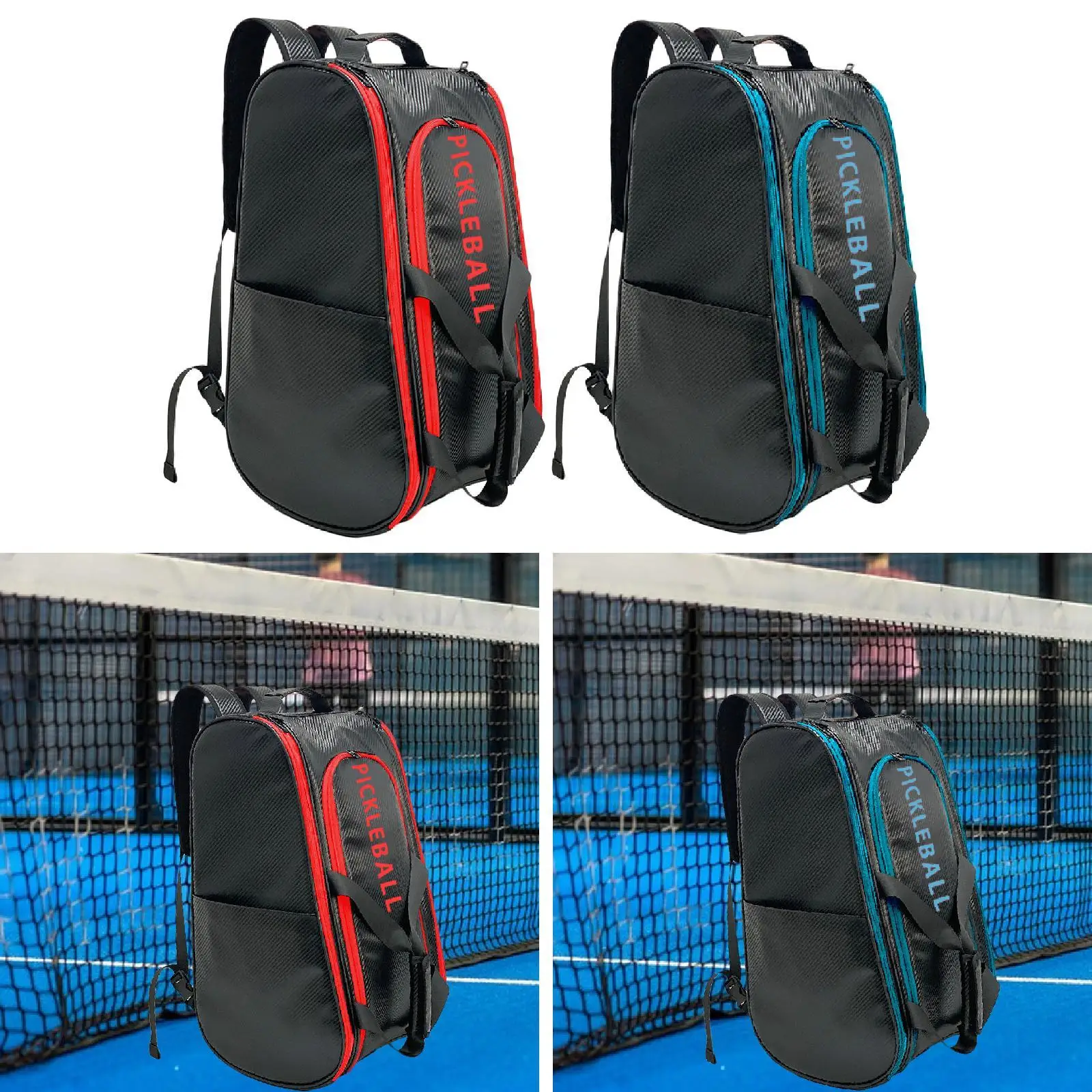 Large Capacity Pickleball Bag with Shoe Holder Multifunctional Outdoor Ball Bag for Hiking and Gym