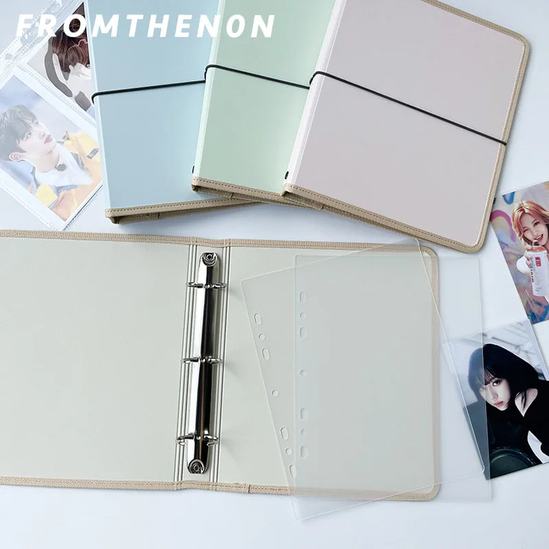 Fromthenon Light Color 3 Hole Loose Leaf Photo Card Collect Album A5 4 Inch 6 Inch 8 Inch Photo Storage Collect Supplies