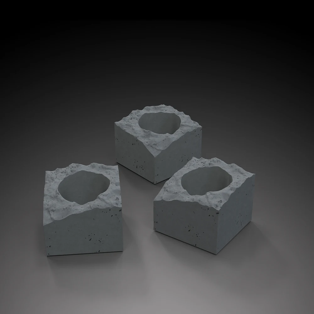 DIY Silicone Cement Mold, for Geometric Wine Bottle Holder , Irregular Reusable Concrete Molds for Industrial Home Decor - Image 5