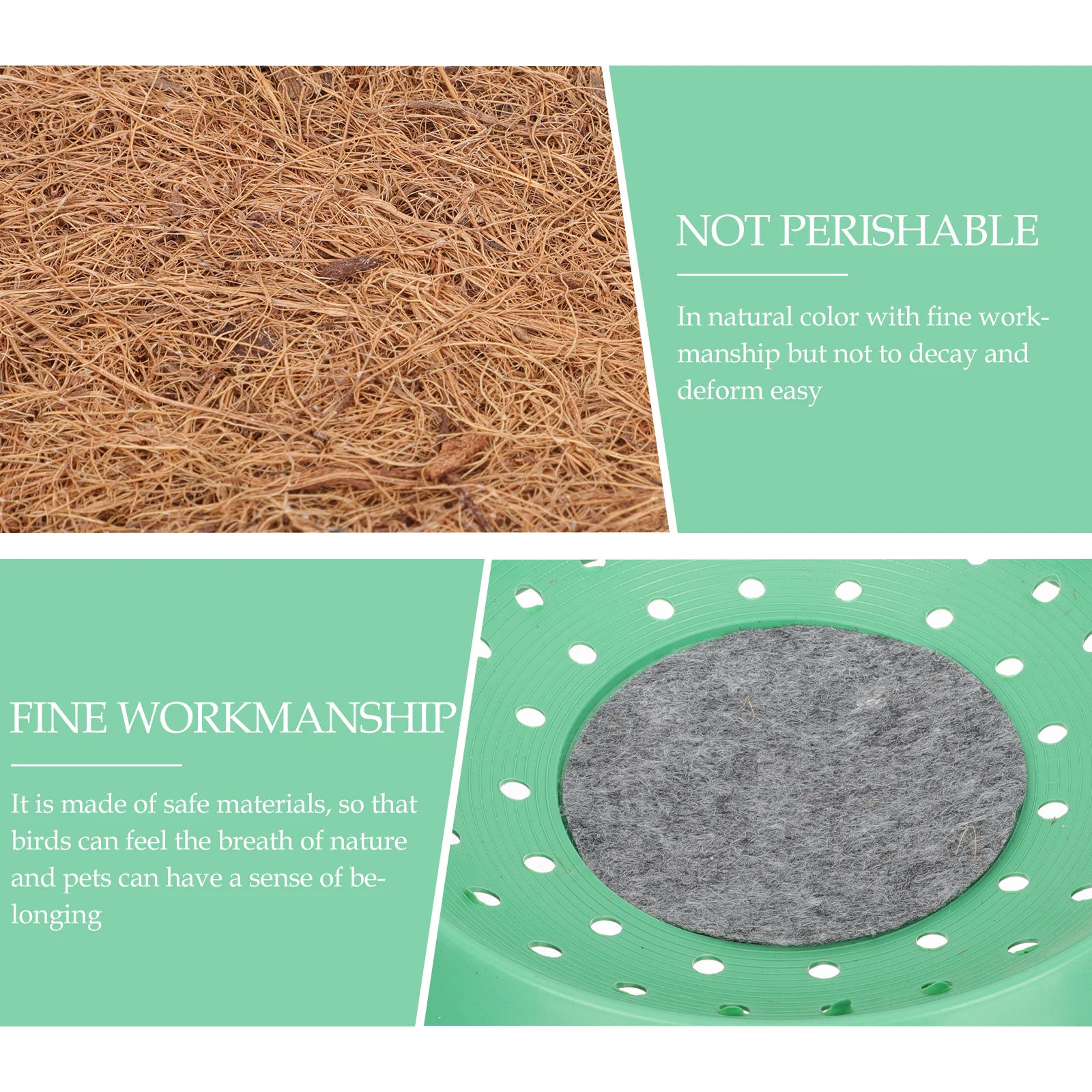 

3 set Pigeon With Mat Premium Plastic Bird For Small Birds Breathable Breeding Nest Household Quail Nest Accessory