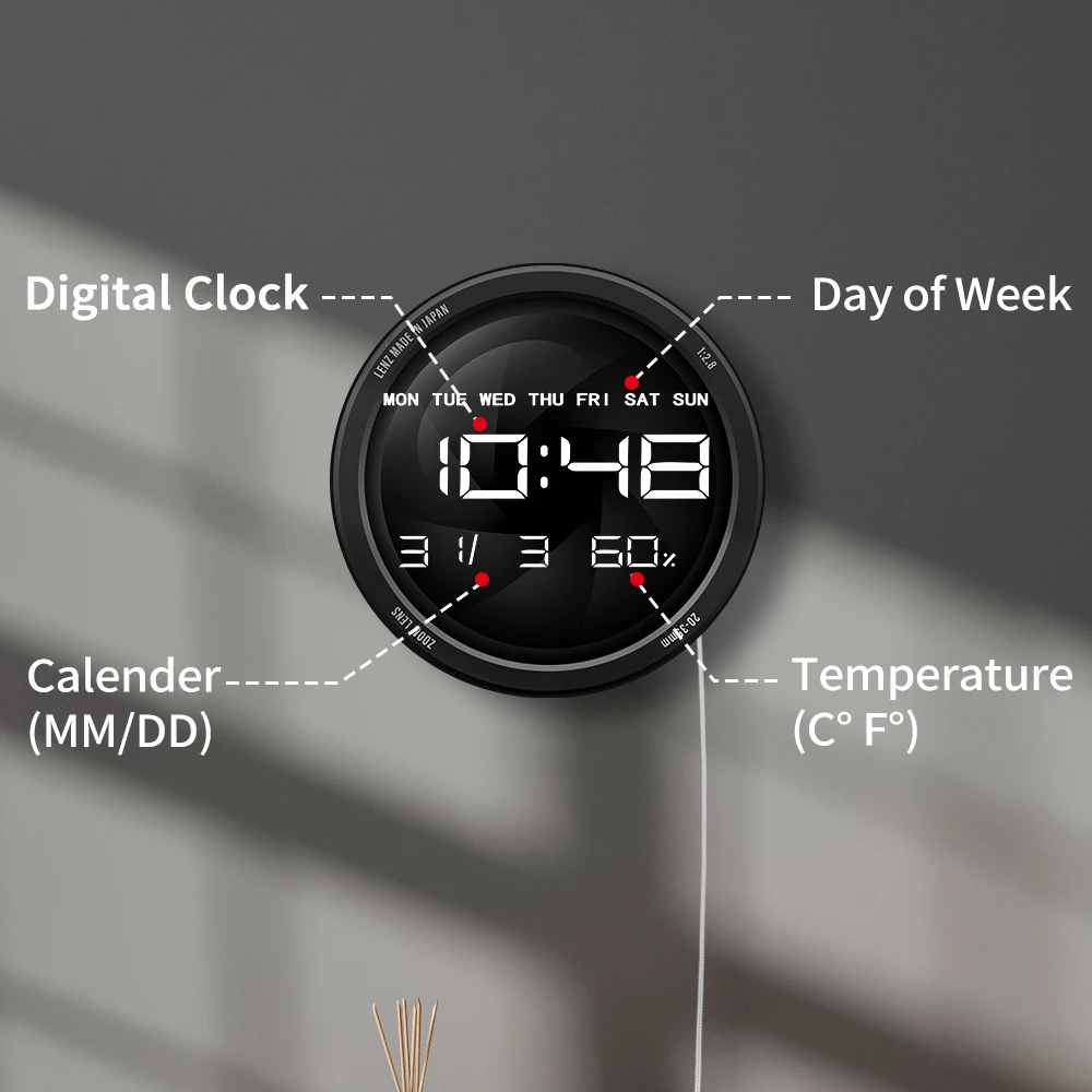 عدسة صور للكاميرا LED ساعة حائط رقمية لاستوديو الصور ديكور المصور ساعة حائط كهربائية هدية لمحبي التصوير الفوتوغرافي