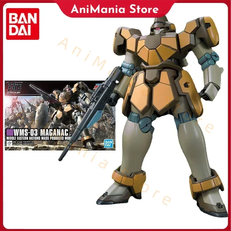 

Bandai Gundam Model Kit Anime Figure HGUC 1/144 WMS-03 Gundam Maganac Genuine Gunpla Model Anime Action Figure Toys for Children