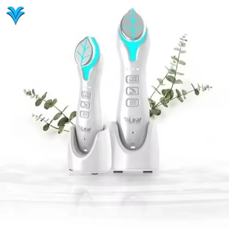 

Корейский ручной многофункциональный инструмент для ухода за кожей лица с листьями, омоложение, уменьшение морщин, массажер с вилками США IT ZA CN