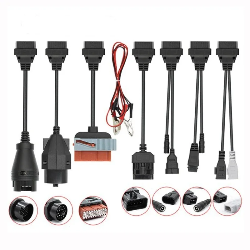 Auto OBD2 Connetor 16pcs Cable for Car and Truck Converter Full Set Pin OBD1 To OBD2 Adapter 16pcs Cables car diagnostic tool