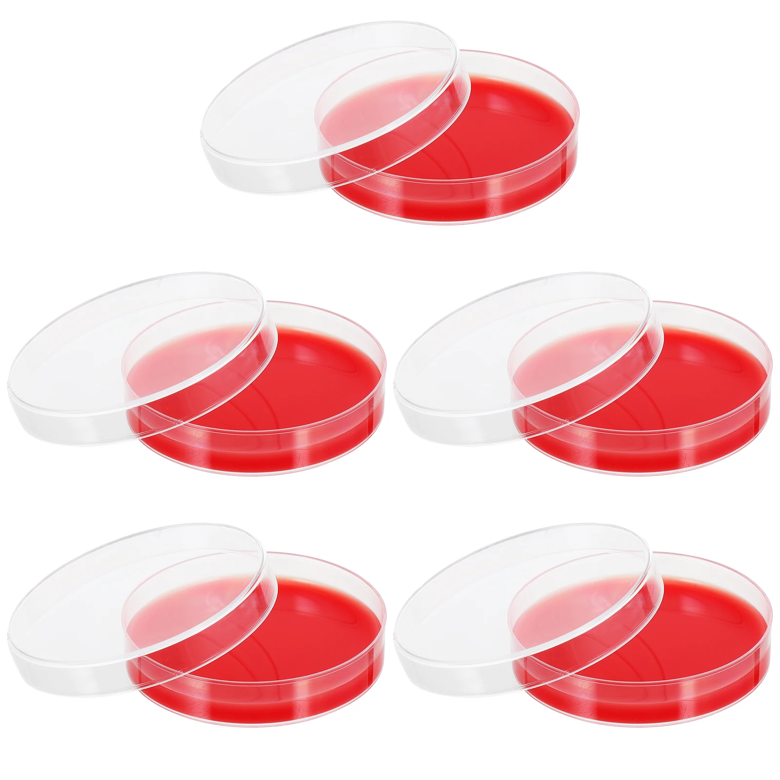 

10pcs Blood Agar Medium 7cm Agar Plate Lab Petri Dishes for Hemolysis Test Smooth Surface Culture Plate
