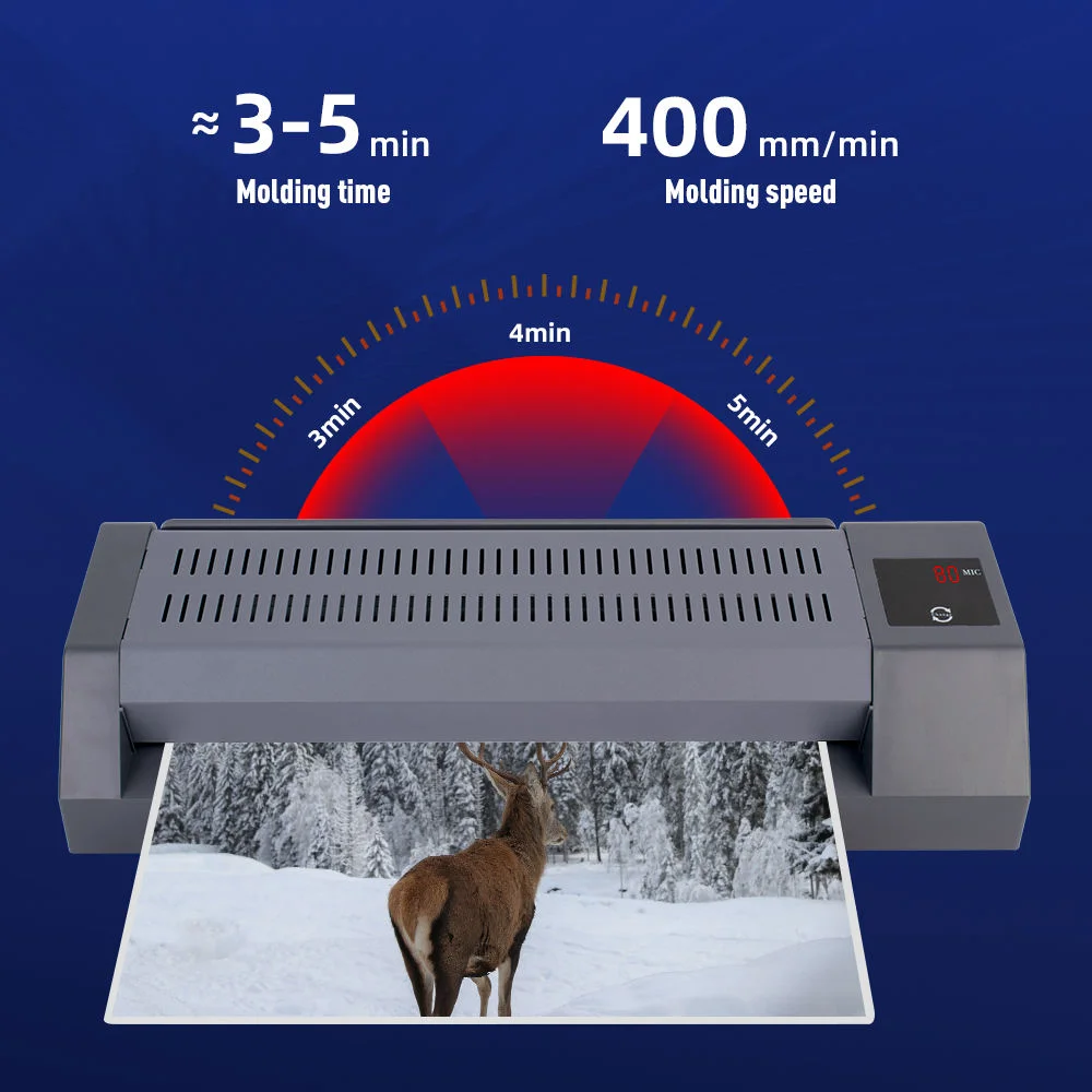 Laminator do papieru biurowego A3/A4, laminowanie na gorąco, rolka grzewcza do laminowania zdjęć w formatach A5/A6