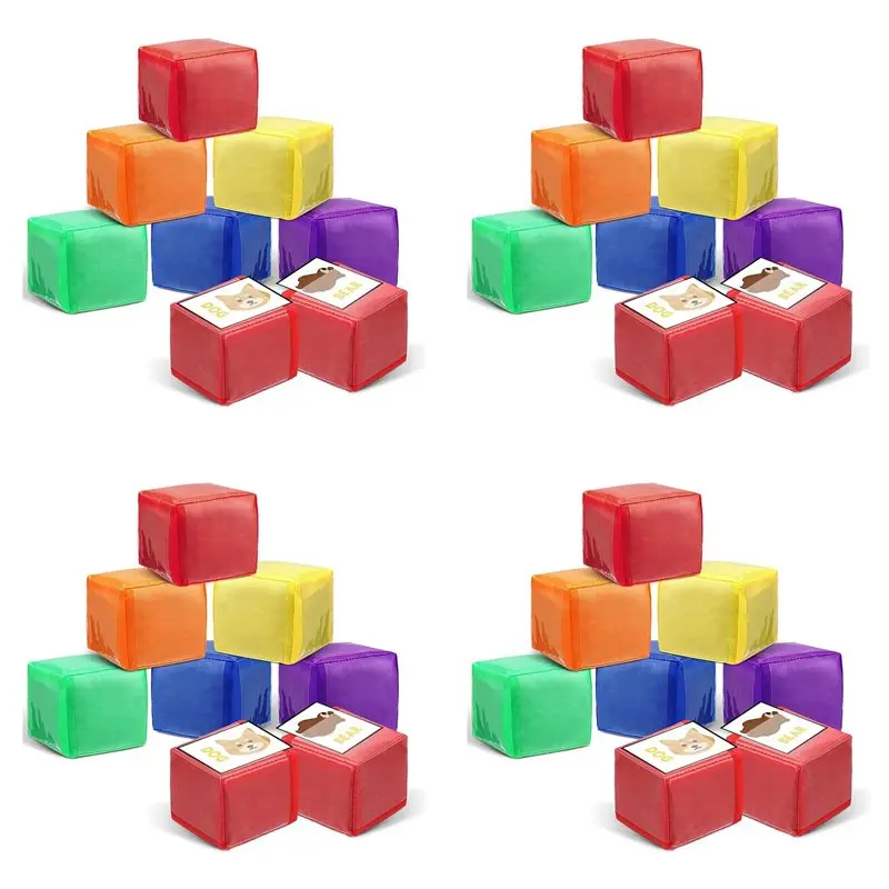 

【CHRISTMAS 】24PCS DIY Educational Game Dice Learning Dice Set With 6 Sides Clear Pocket Photo Pocket