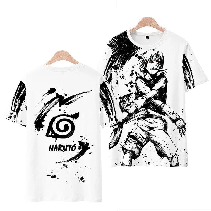 Naruto Summer Boys Girls Short Sleeve Clothing For Printing Tee Cute Casual Fashion Parent Child Clothing Short Sleeve T-shirt