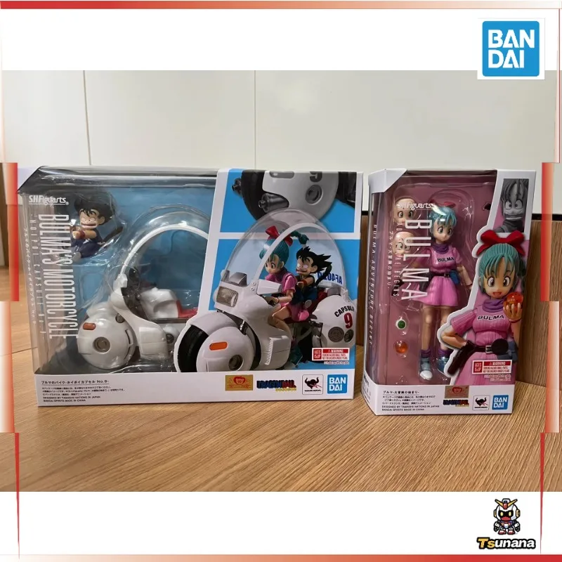 

Original Bandai S.H. Figuarts Shf Dragon Ball Bulma/Bulma's Motorcycle in Stock Anime Action Collection Figures Mode Toys
