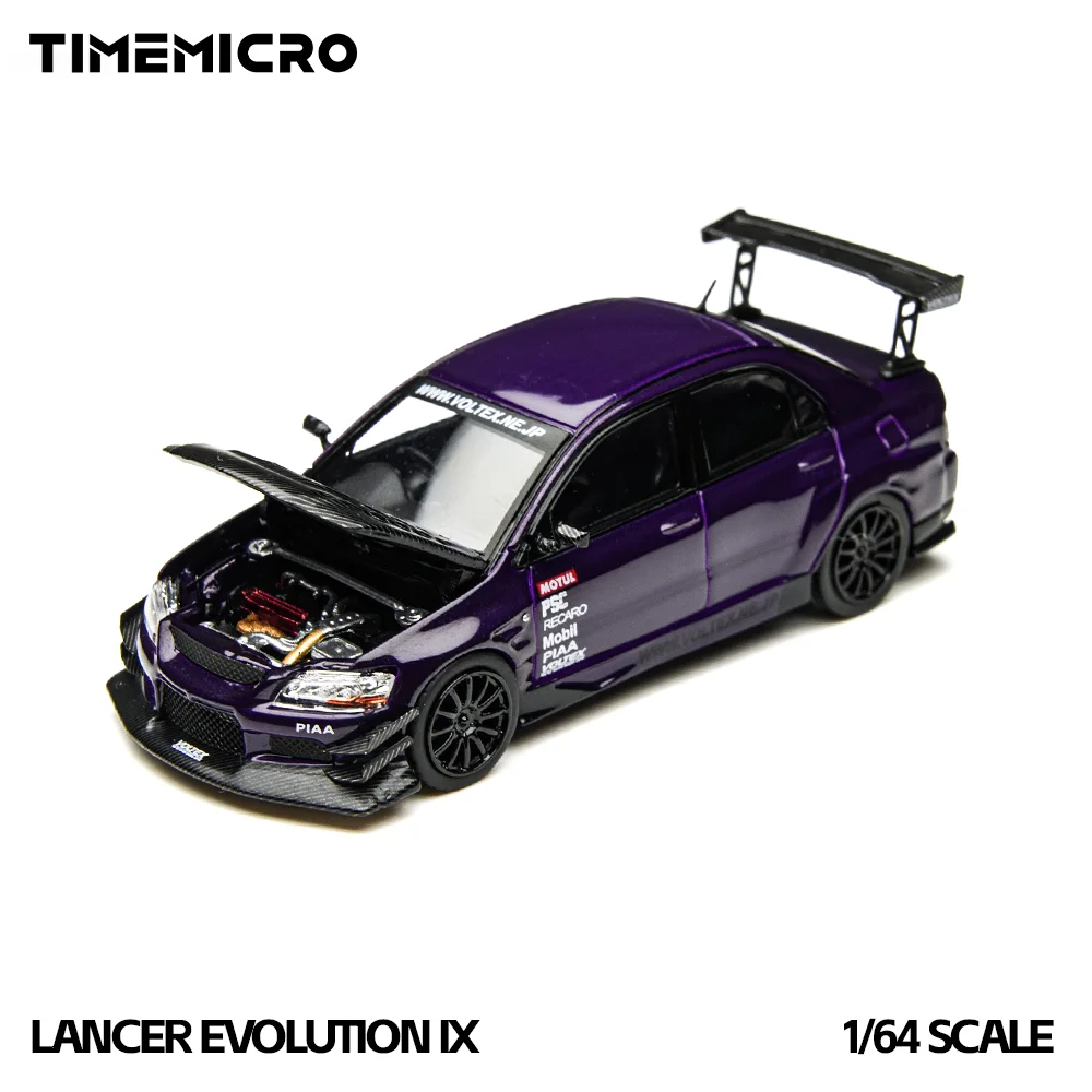 タイムマイクロ-1-64-ランサーエボリューション-ix-パープル-ダイキャストモデルカー