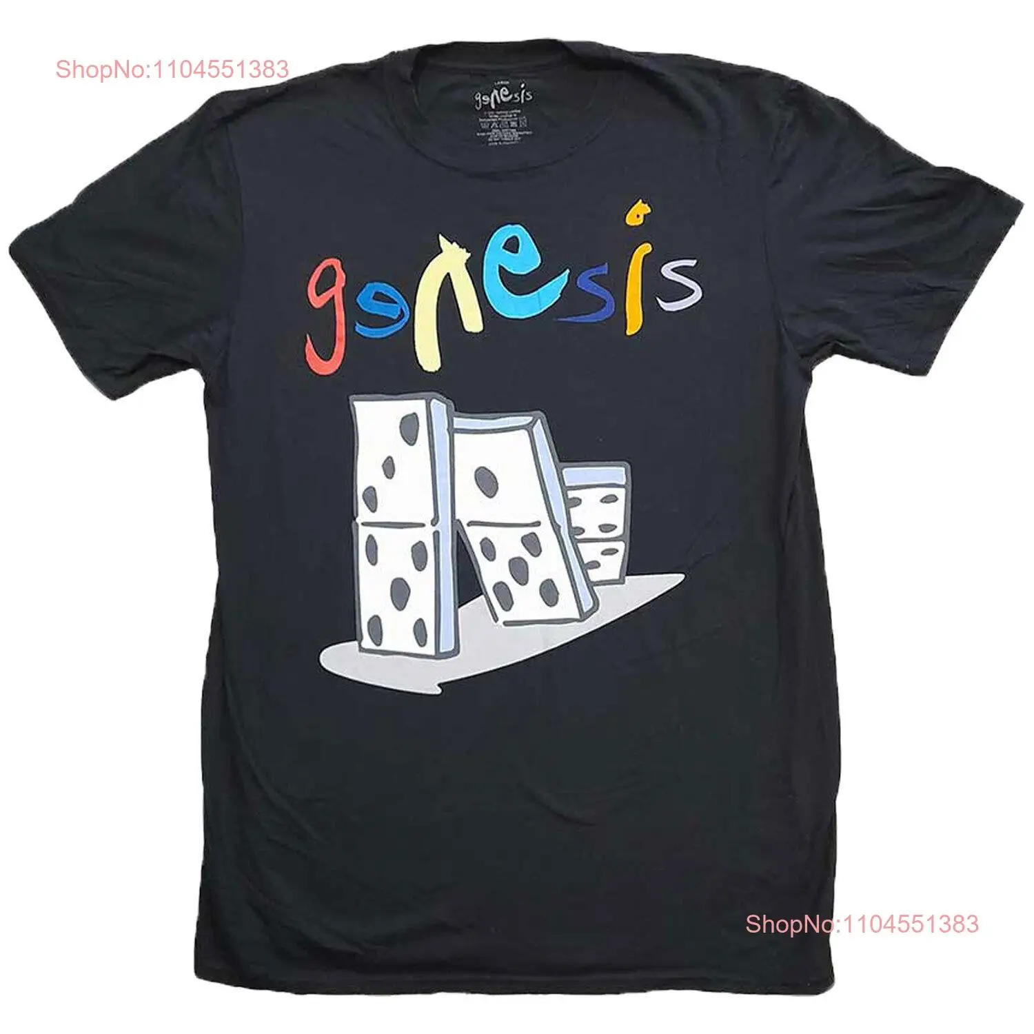 Men's Genesis The Last Domino? T-shirt Medium Black