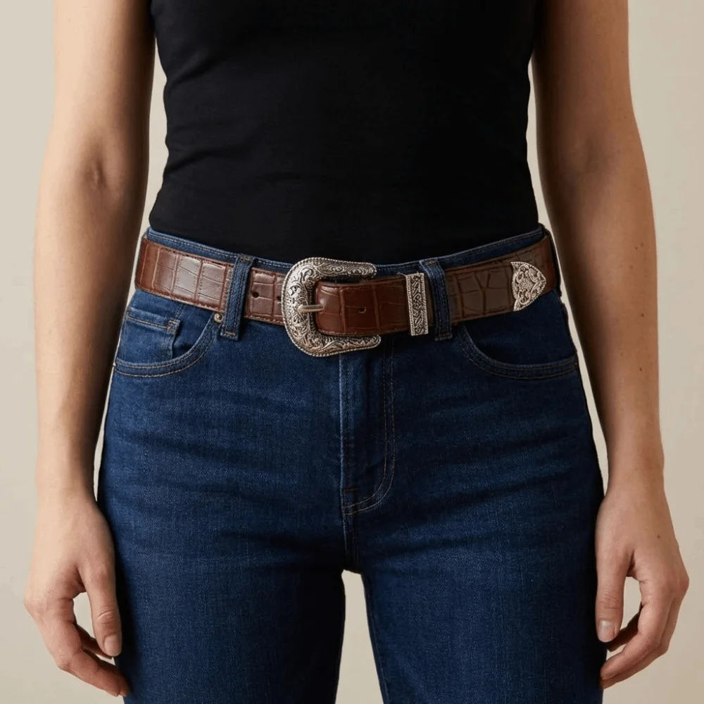 Fashion Punk Retro Waist Belt Y2k Hip Hop Women Belt Skirt Accessories Gothic PU Leather Waistbands Ornament
