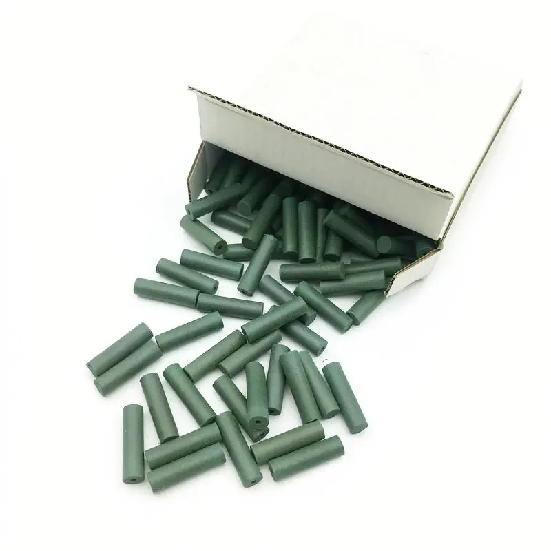 

100pcs/box Green Rubber Points Polisher Pillar Wheels For Dental Jewelry Rotary Dental Polishing Material