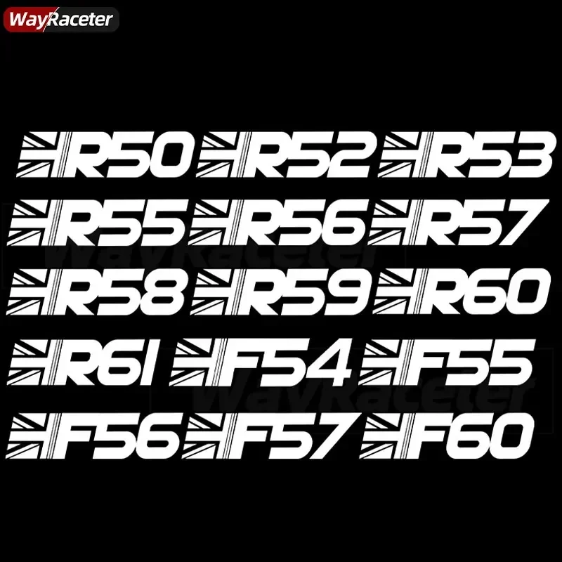 Reflective Union Jack Door Body Window Sticker For MINI Cooper S R50 R52 R53 R56 R57 R58 R59 R55 F54 R60 F60 F55 F56 F57 R61 JCW