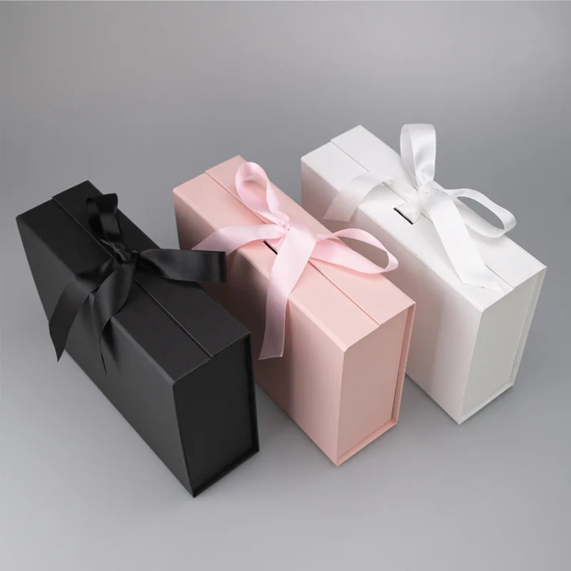 Magnet Clamshell Folding Box Exquisite Storage Box Birthday Gift Box Bow Gift Box Packaging Box Packaging Bags